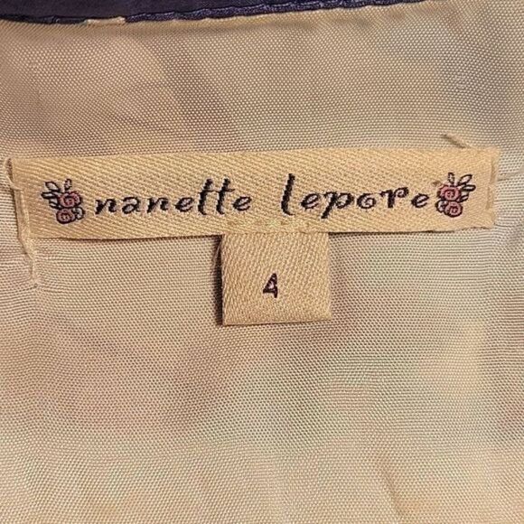 Nanette Lepore Silk Fit & Flare Dress Sz 4 - Picture 10 of 13